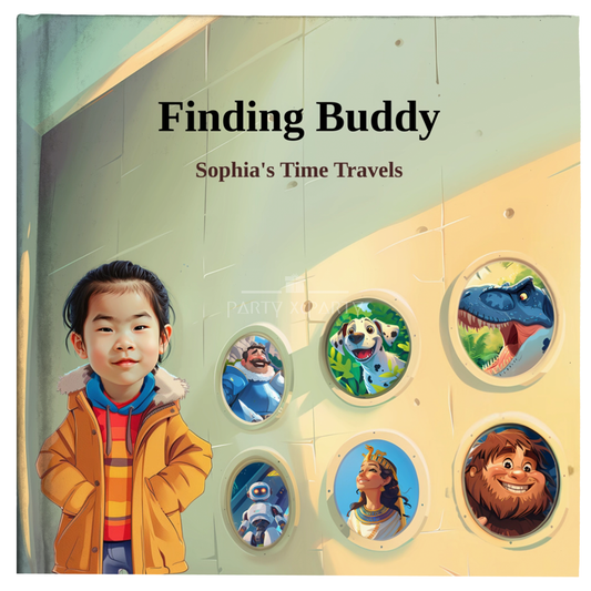 Finding Buddy Sophia's Time Travels Customized Book party X party