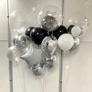 17吋日本水晶氣球+橡膠氣球束(門市自取/代 call van送貨(運費到付)（OS218617）