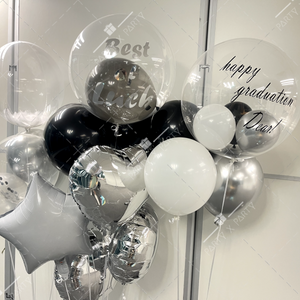 17吋日本水晶氣球+橡膠氣球束(門市自取/代 call van送貨(運費到付)（OS218617）