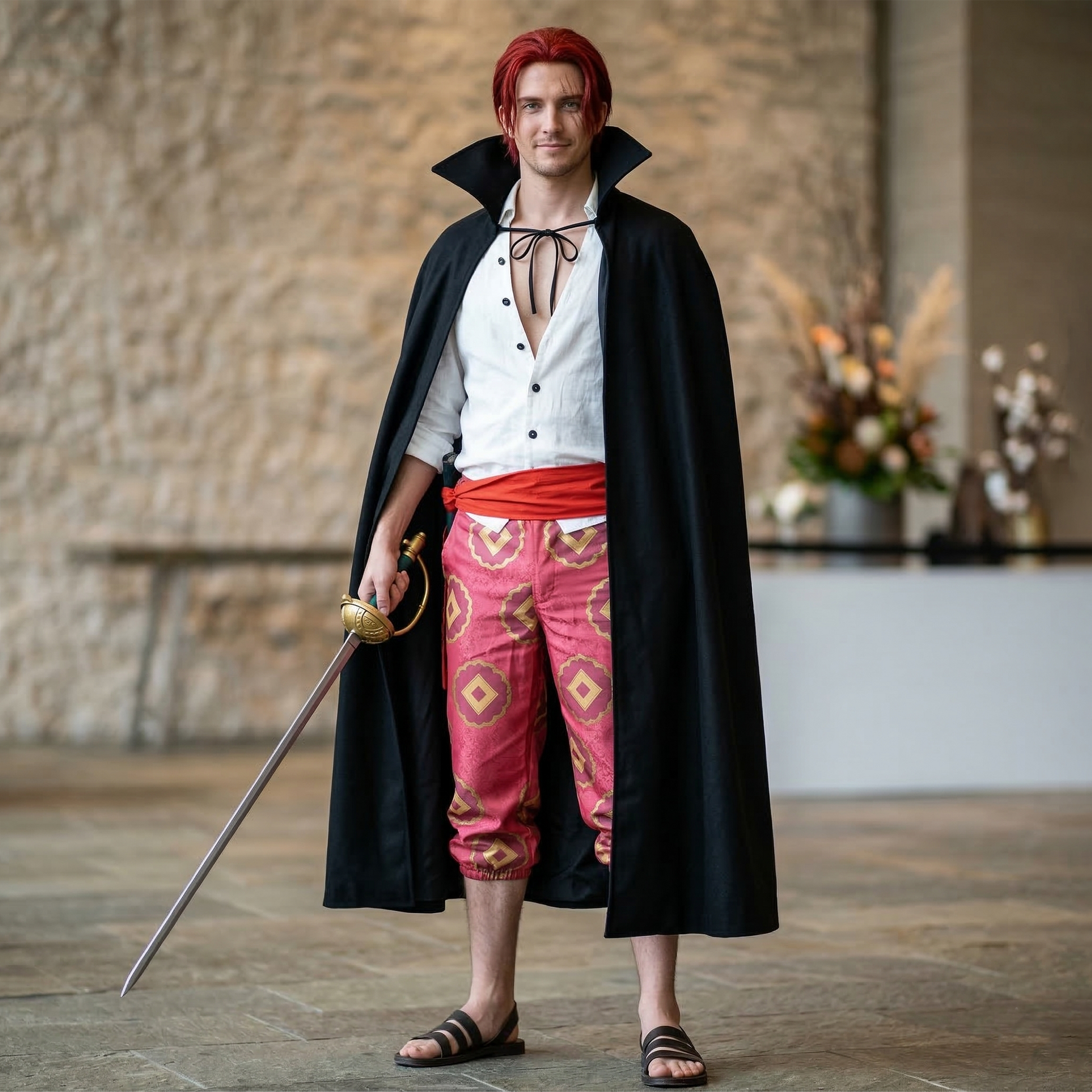 One Piece Film: Red – Shanks Cosplay Stage Performance Costume 0018 party X party