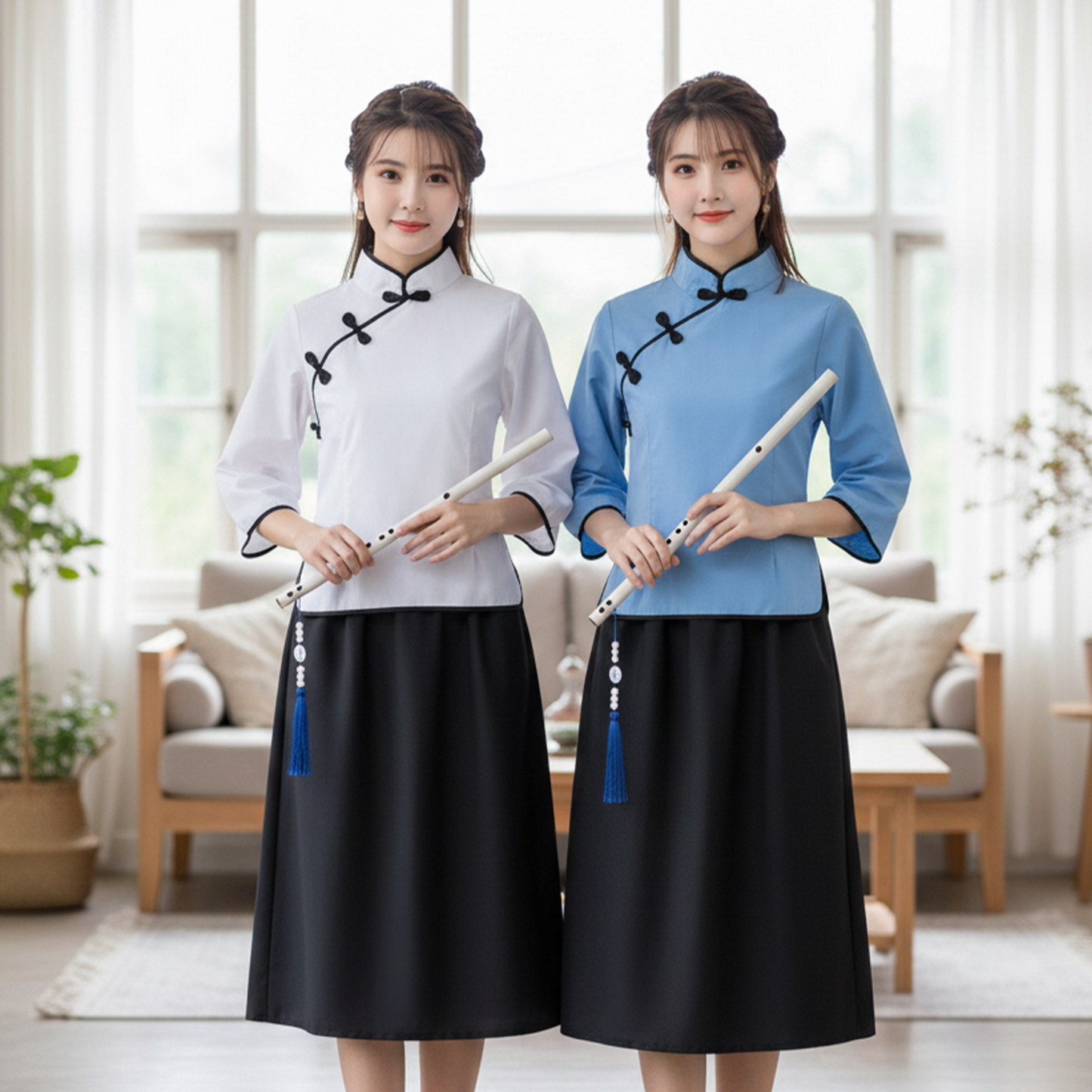 Chinese Republic-Era Student Outfit | May Fourth Youth Costume for Women & Children | Men’s Zhongshan Suit Stage Performance Set C067 party X party