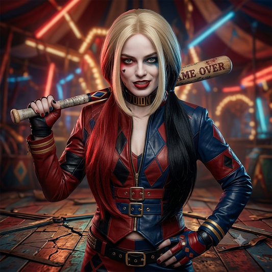 The Suicide Squad (2021) Harley Quinn Cosplay Wig – Blonde & Pink Movie Costume Wig | DC217 party X party