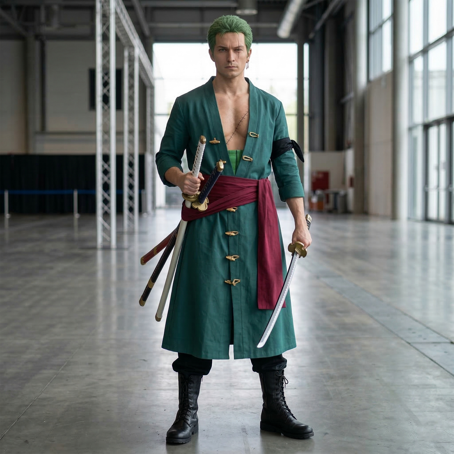One Piece Film: Red Cosplay Halloween Costume – Roronoa Zoro (Two Years Later) 0004 party X party
