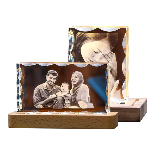 Creative Crystal Anniversary Customization — 10th or 50th Golden Anniversary creative crystal photo customization, perfect for elders, parents, or wife.