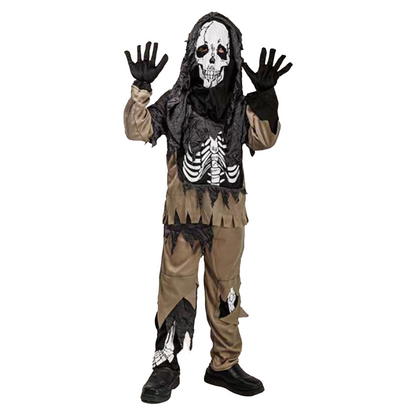 Kids' Skeleton or Grim Reaper Cosplay/Costume/Outfit for Scary Ambiance/Props. party X party