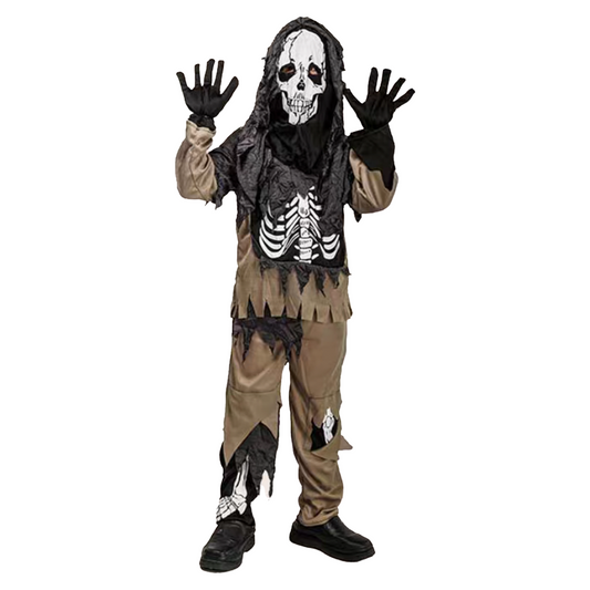 Kids' Skeleton or Grim Reaper Cosplay/Costume/Outfit for Scary Ambiance/Props. party X party