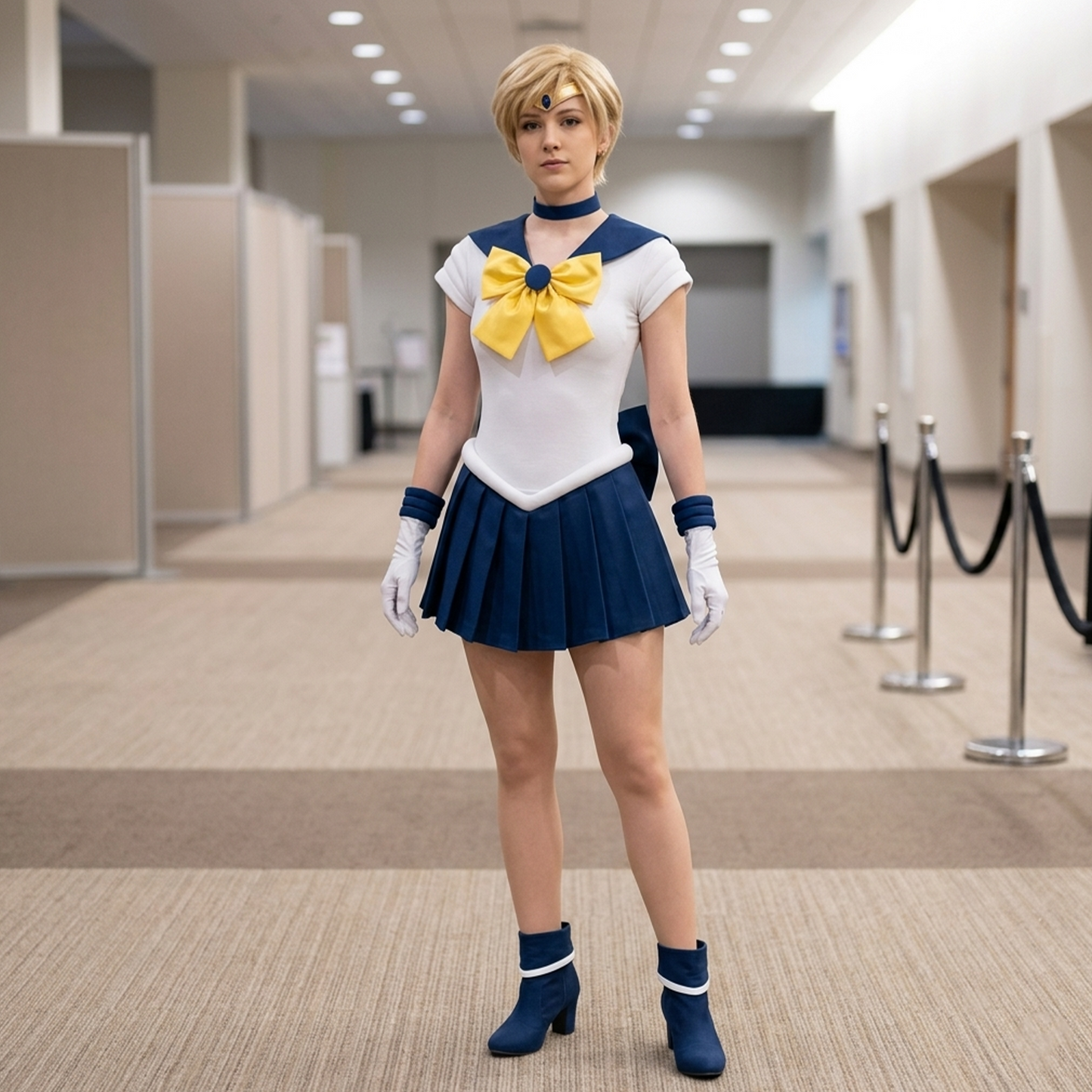 Sailor Moon Haruka Tenou Cosplay Costume Full Set – Uranus Blue Dress SM008 party X party