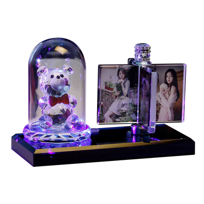 Personalized Crystal Photo Music Box with Windmill Light – Creative Birthday Gift for Girls, Boys, Girlfriend or Best Friend