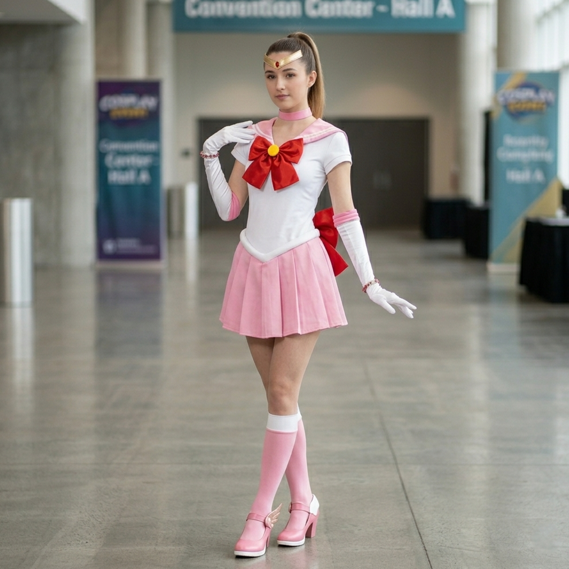 Sailor Moon Chibiusa Cosplay Costume Full Set – Pink Anime Dress SM009 party X party