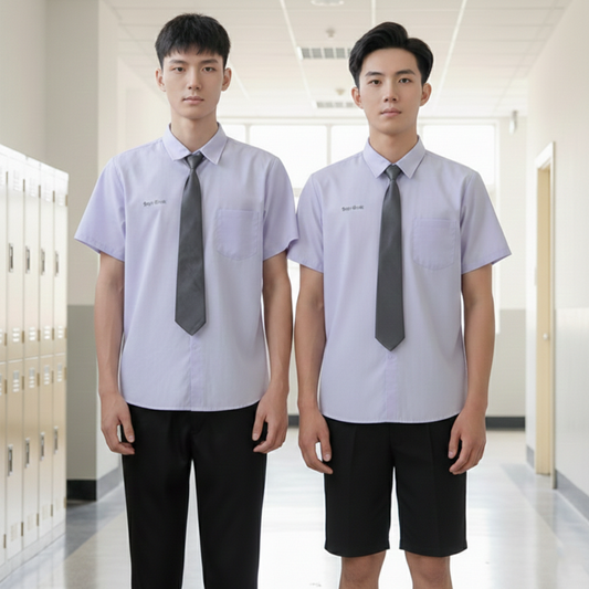 Thai School Boy Uniform Set: Classic JK Style White Shirt for Performances & High School Cosplay (C005) party X party