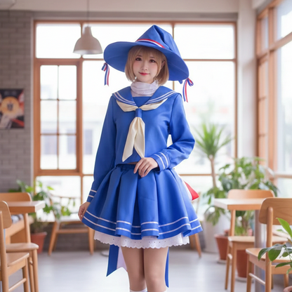 Blue Sailor Suit Cosplay | Oumi Seishin & the Sea Anime Costume | Japanese School Uniform Full Set for Reincarnation Genre C042 party X party