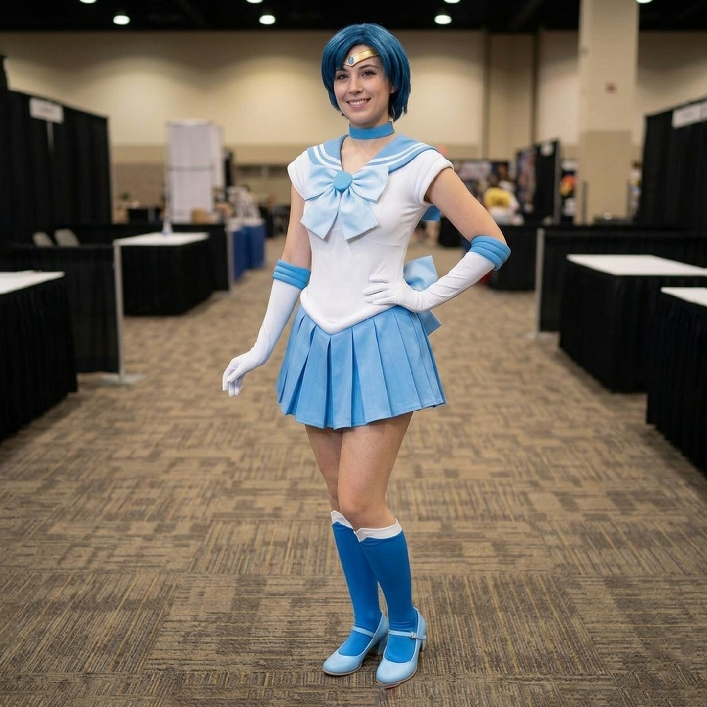 Sailor Moon Ami Mizuno Cosplay Costume Full Set – Mercury Light Blue Dress SM002 party X party