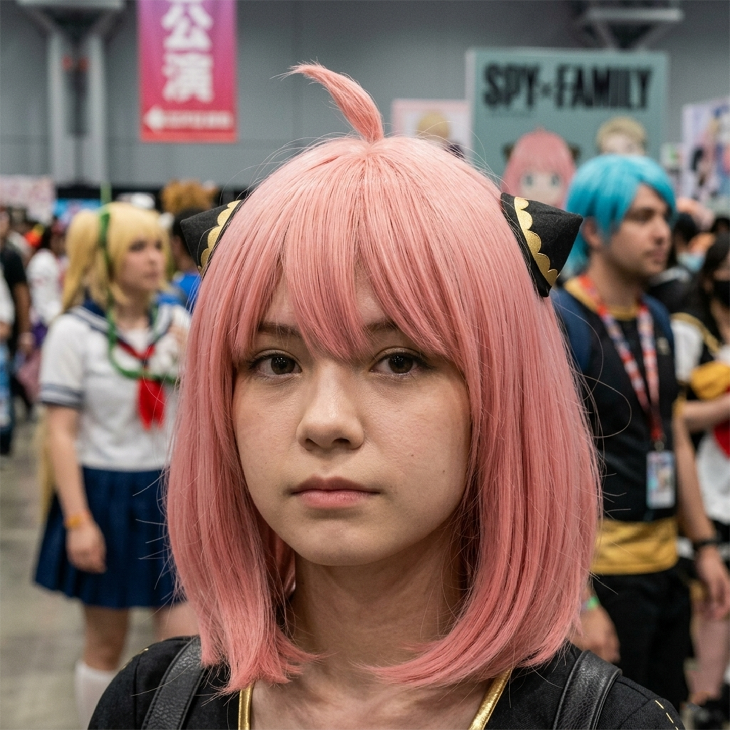 Spy x Family Anya Pink Cosplay Wig – Soft Anime Wig with Hair Net SF010 party X party