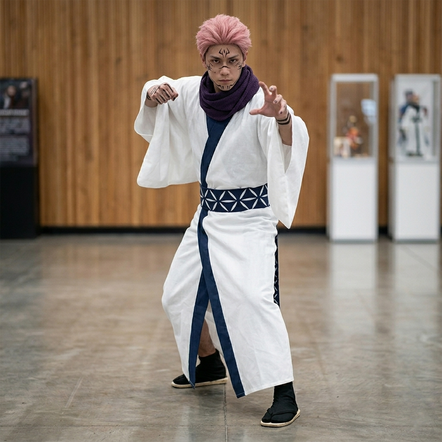 Jujutsu Kaisen Cosplay Costumes - Ryomen Sukuna [Outfit + Wig] [Includes Pants] J021 party X party