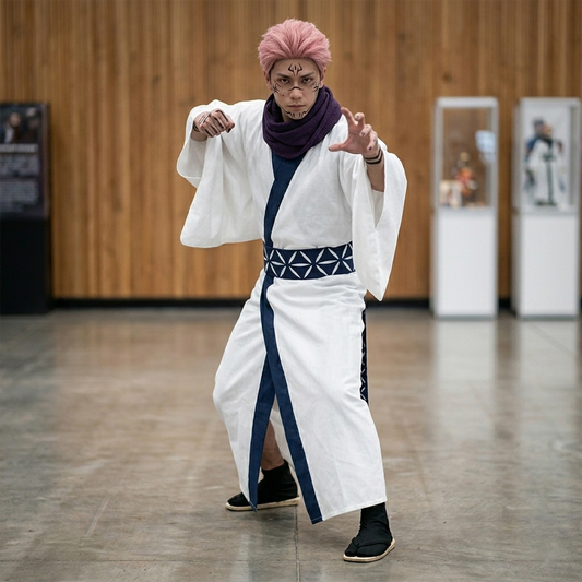Jujutsu Kaisen Cosplay Costumes - Ryomen Sukuna [Outfit + Wig] [Includes Pants] J021 party X party