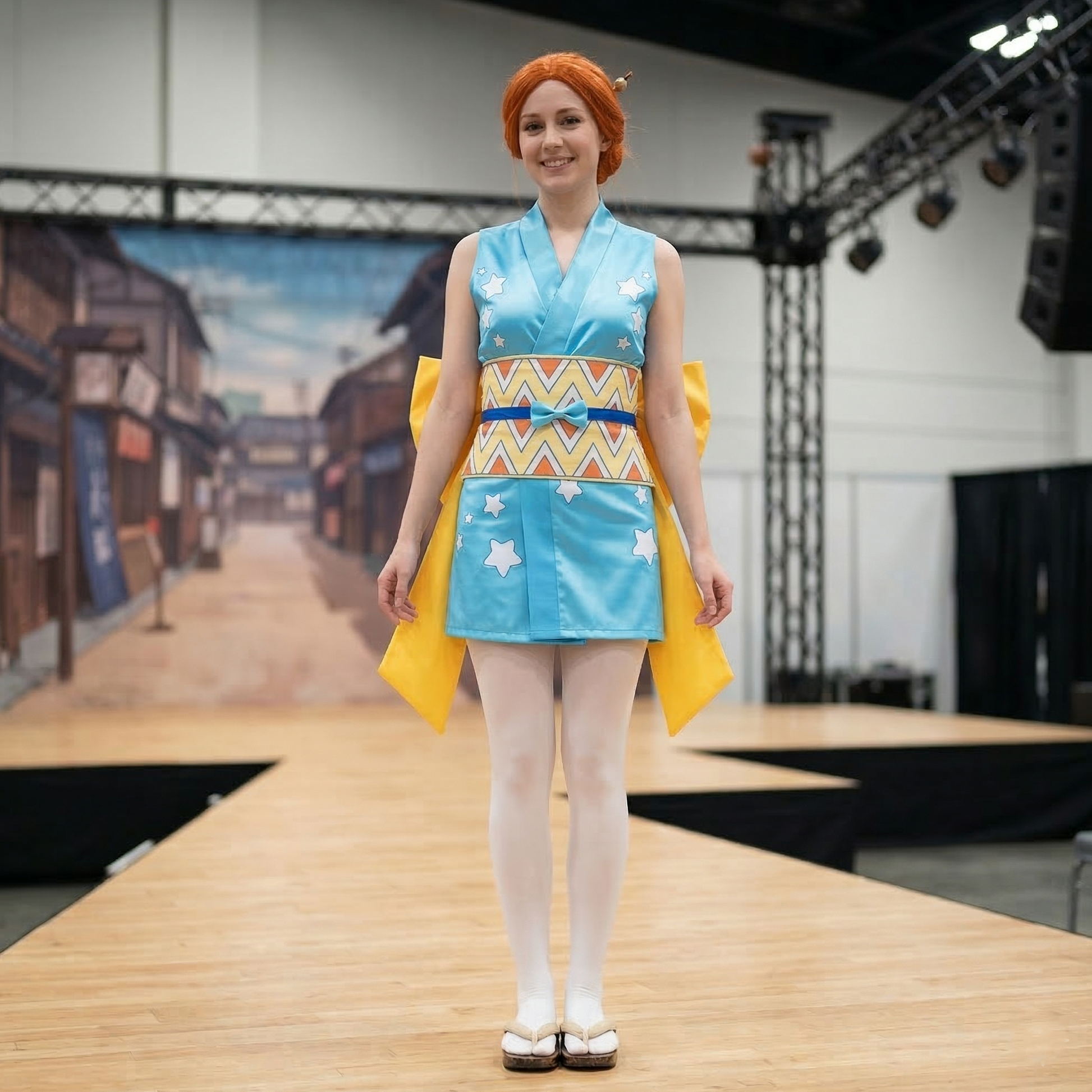 One Piece – Nami Yukata Live-Action Navigator Cosplay Anime Expo Role-Play Costume 0010 party X party