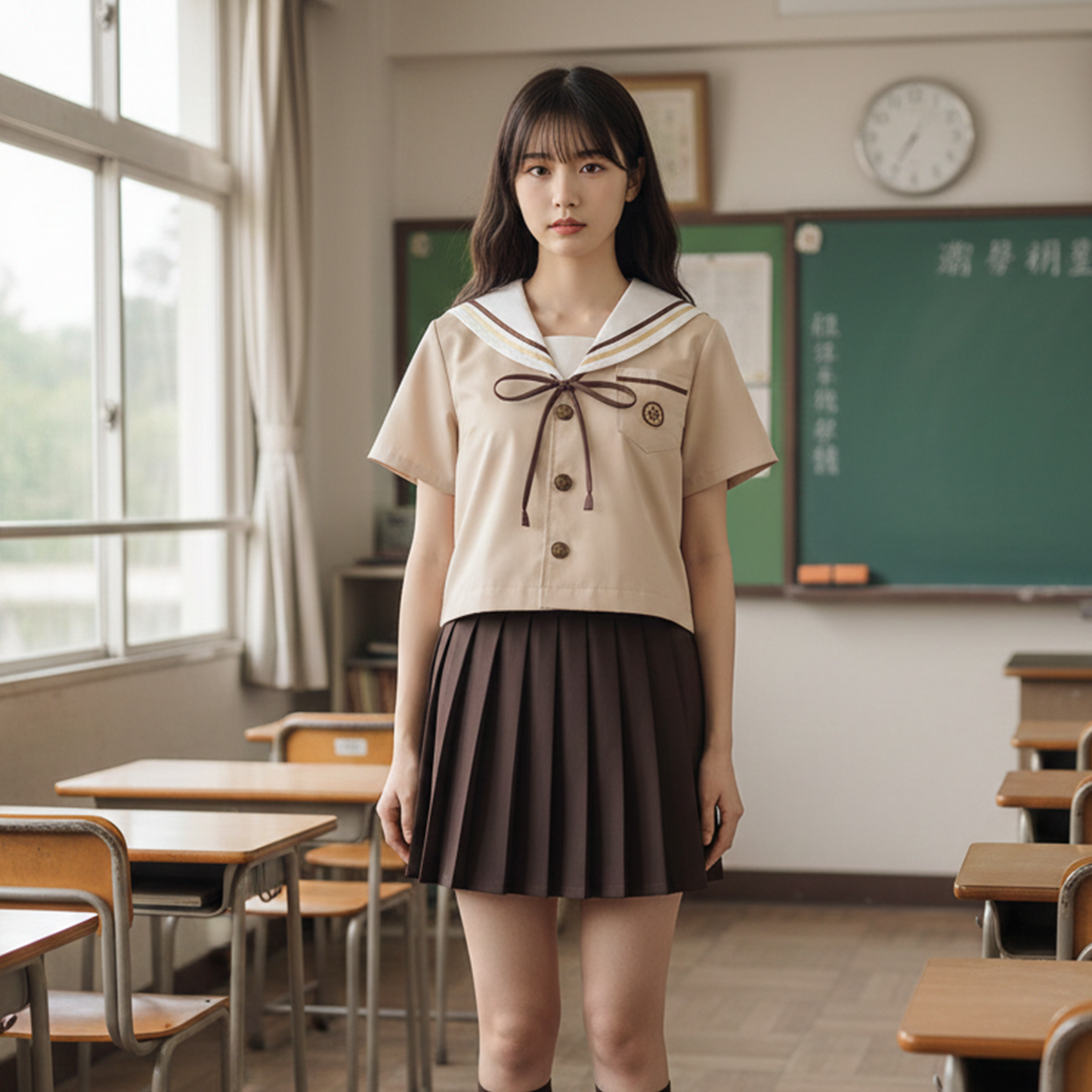 Authentic Japanese Sailor Suit | Short-Sleeve JK School Uniform for Women | Summer Soft-Girl Pleated Skirt Set C029 party X party