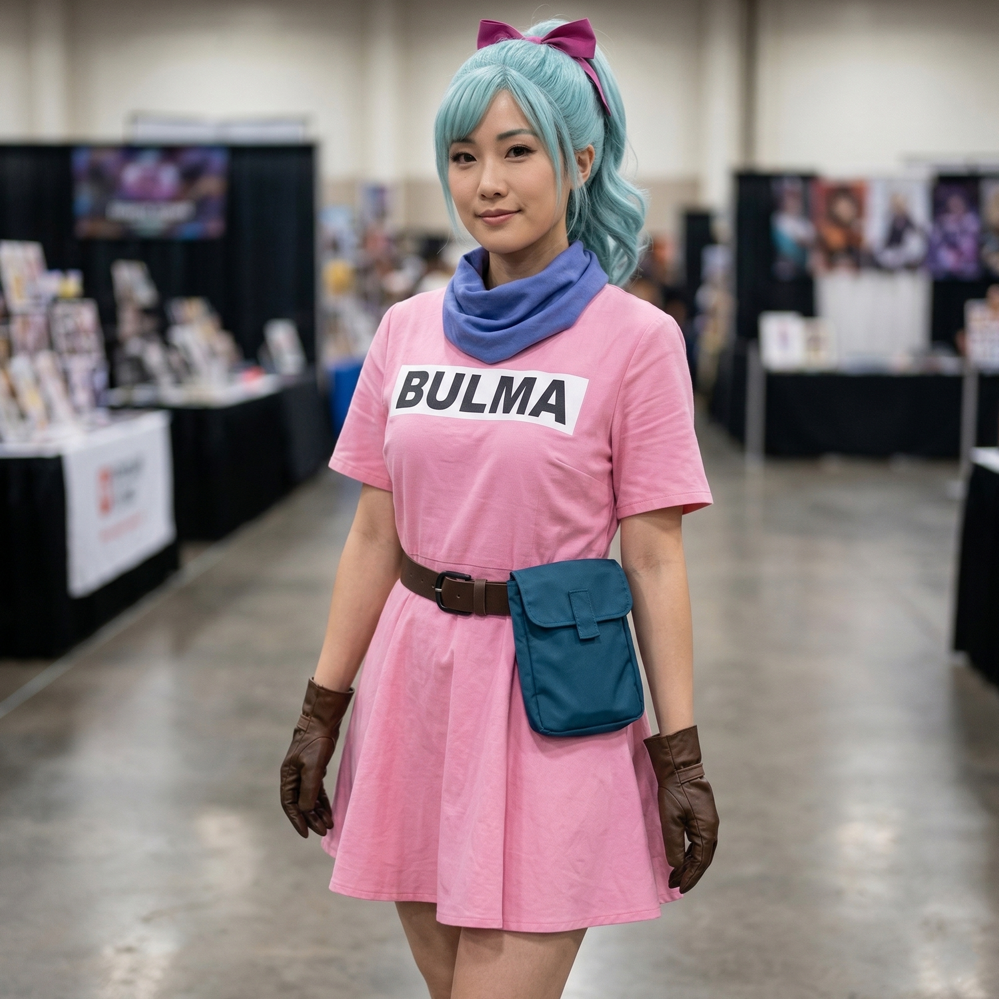 Dragon Ball Bulma Cosplay Costume Dress Outfit with Accessories Anime Set DB015