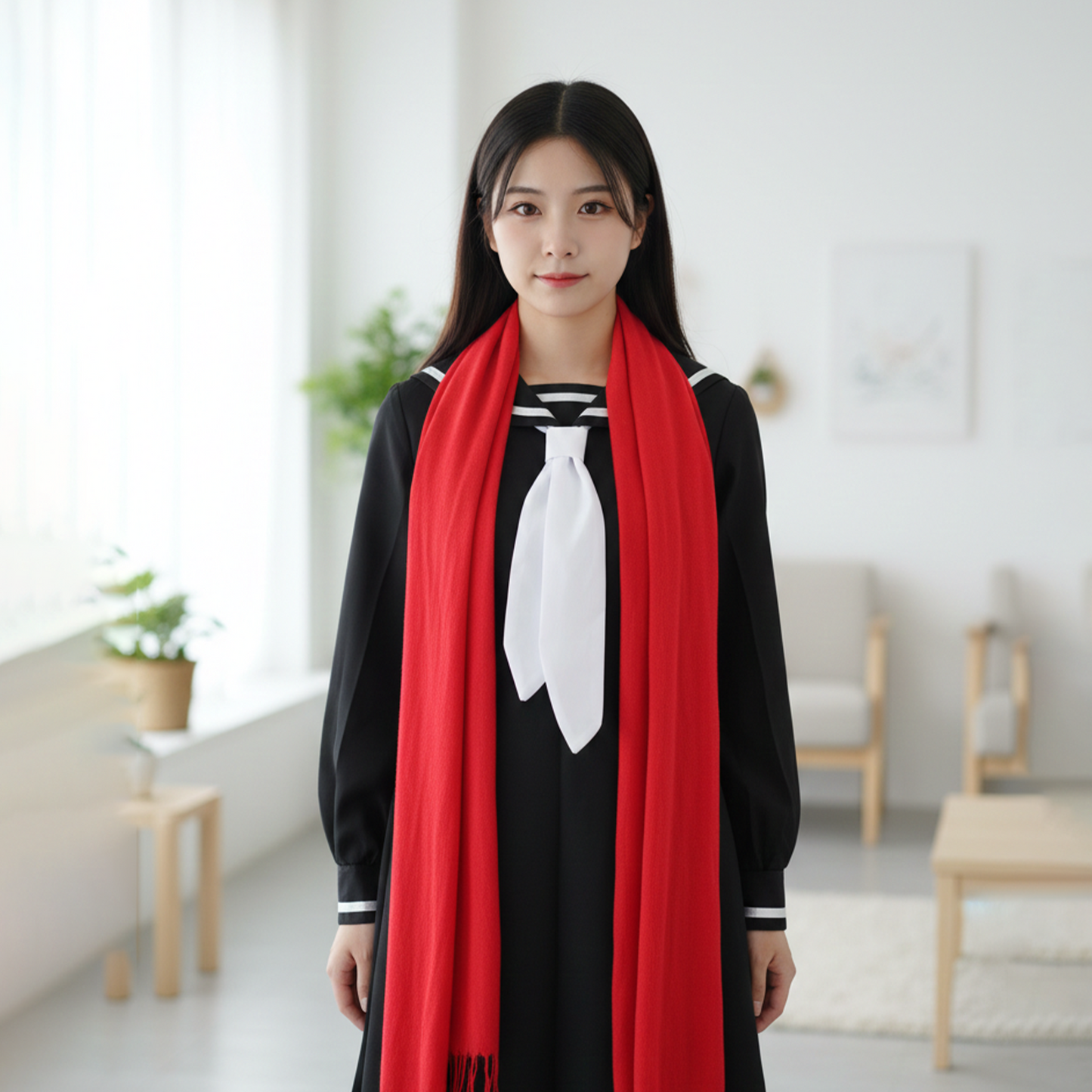 Kagerou Project Ayano Tateyama Costume | Red Sailor Suit Japanese School Uniform | Mekakushi Dan Women's Cosplay C036 party X party
