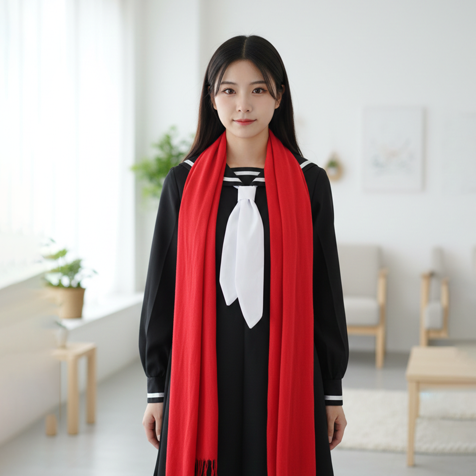 Kagerou Project Ayano Tateyama Costume | Red Sailor Suit Japanese School Uniform | Mekakushi Dan Women's Cosplay C036 party X party