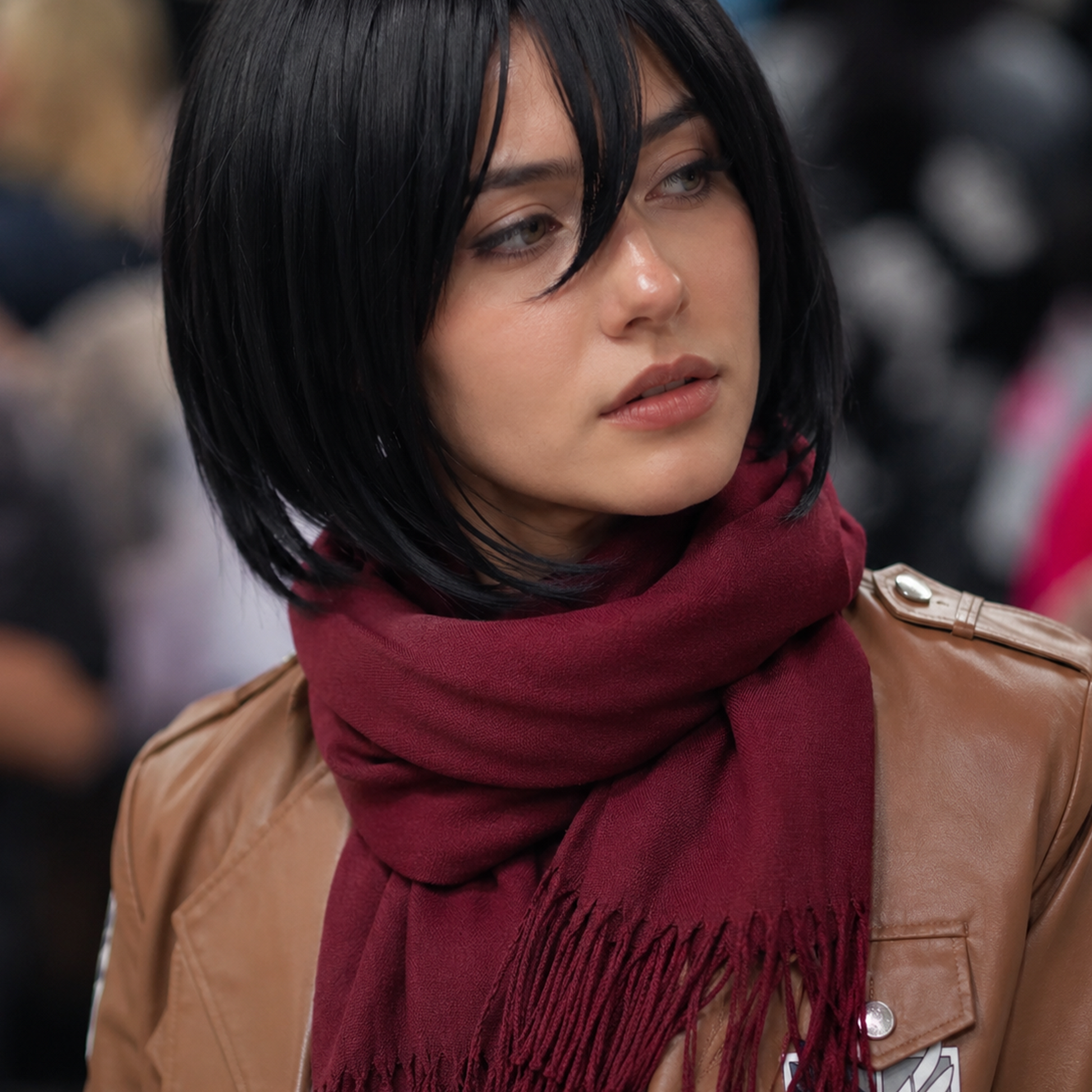 Eren Yeager Mikasa Ackerman Levi Ackerman Survey Corps Jacket Cosplay Costume with Faux Leather Details – AOT023