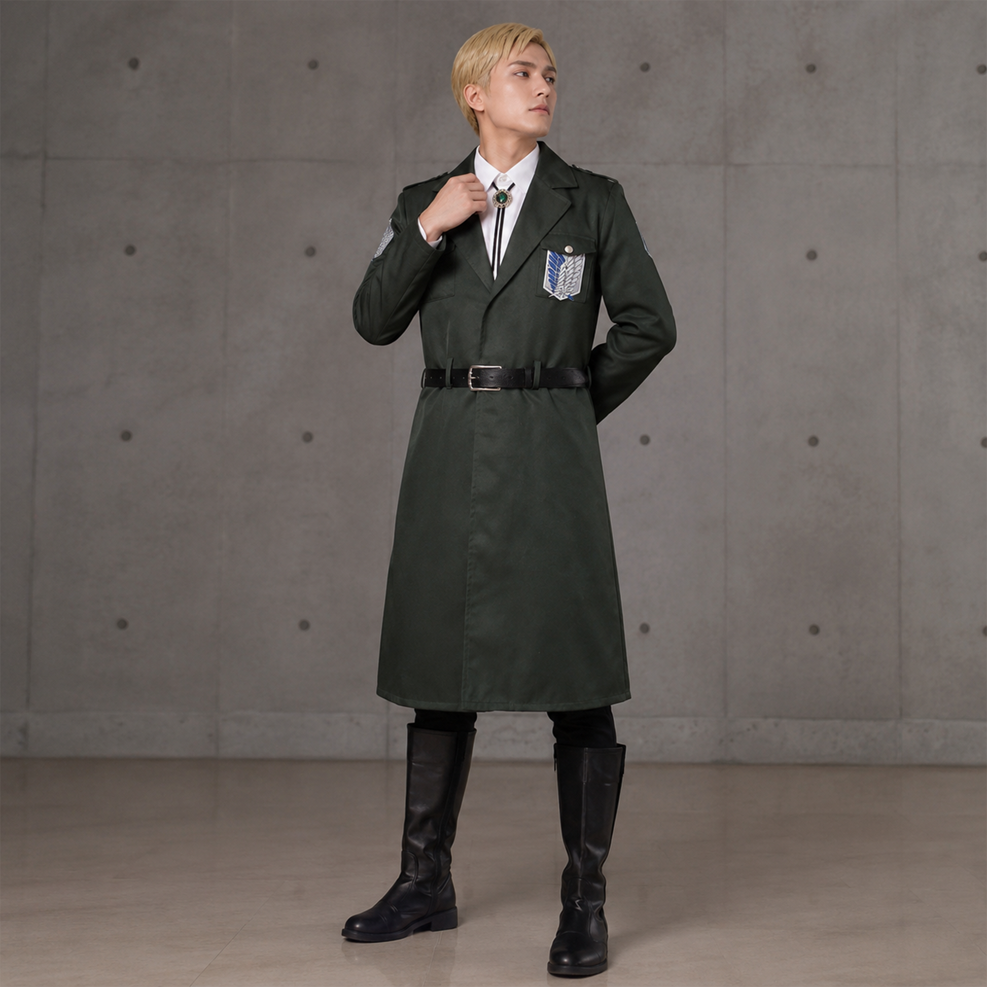 Marley Officer Survey Corps Full Cosplay Outfit Set with Anime Cape & Accessories – AOT020