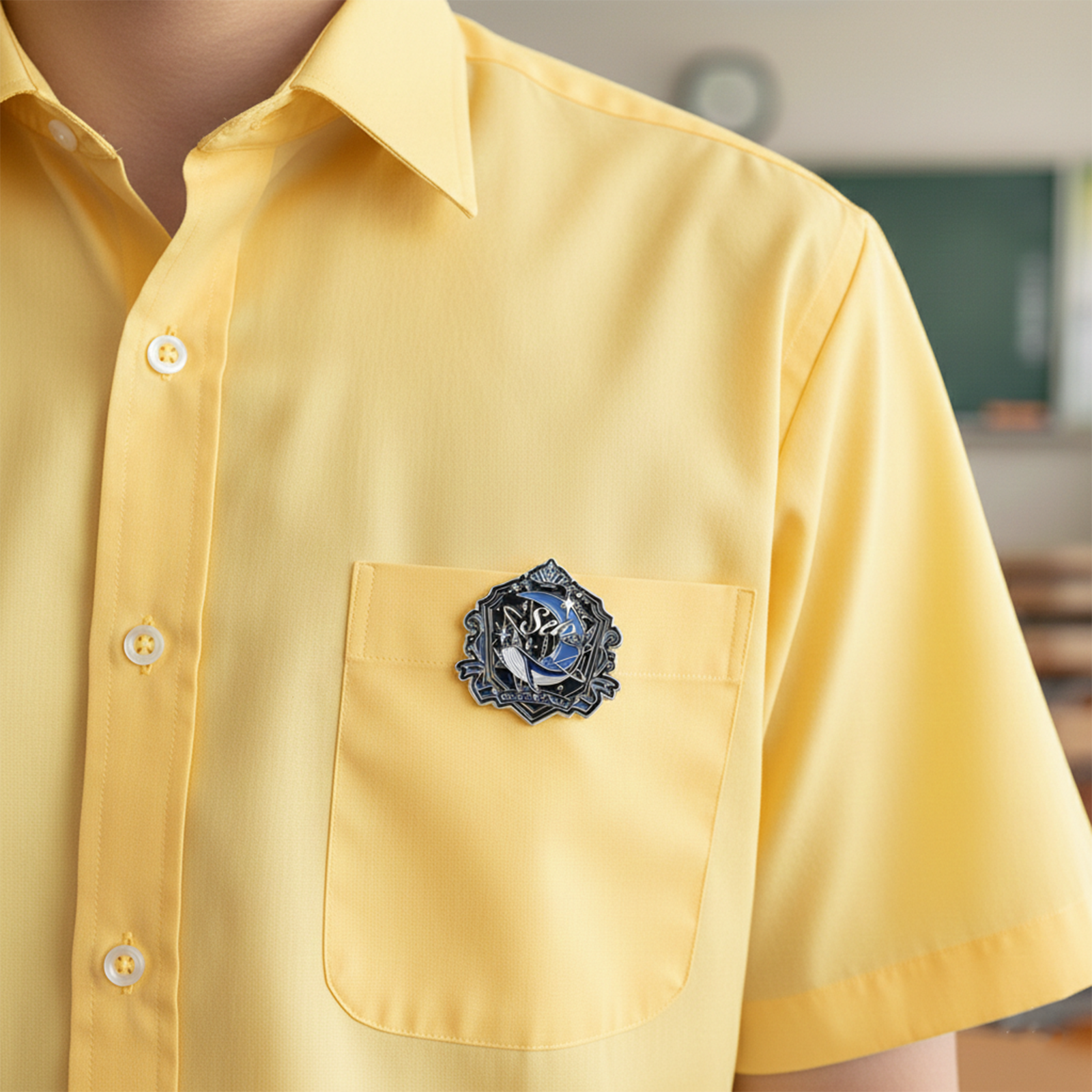Original Design Metal JK Badge | Premium School-Style Blazer Pin & Chest Accessory - Authentic Academy Detail (C021) party X party