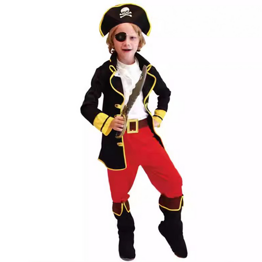 Halloween Cosplay Children's Performance Costume Pirate Captain Outfit party X party