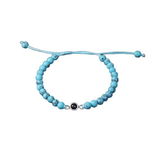 Couple Bracelets — red string for women, wristband for men, projection stone design, perfect Valentine’s Day gift.