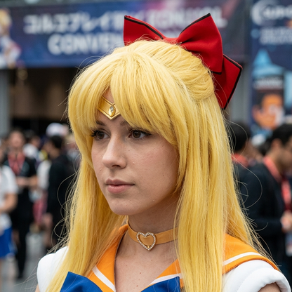 Sailor Moon Minako Aino Cosplay Wig – Long Blonde Styled Hair SM016 party X party