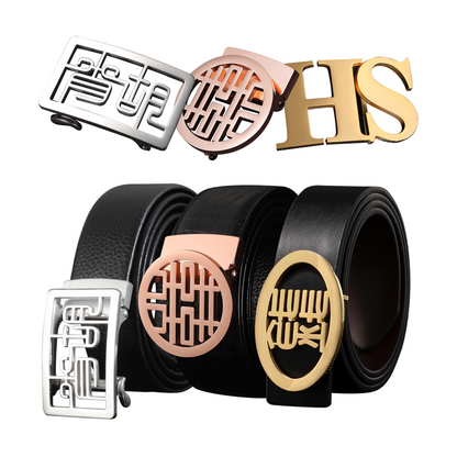 Custom Belt Buckle (Automatic or Pin Buckle Head), Company LOGO, Name DIY, High-End Gift party X party