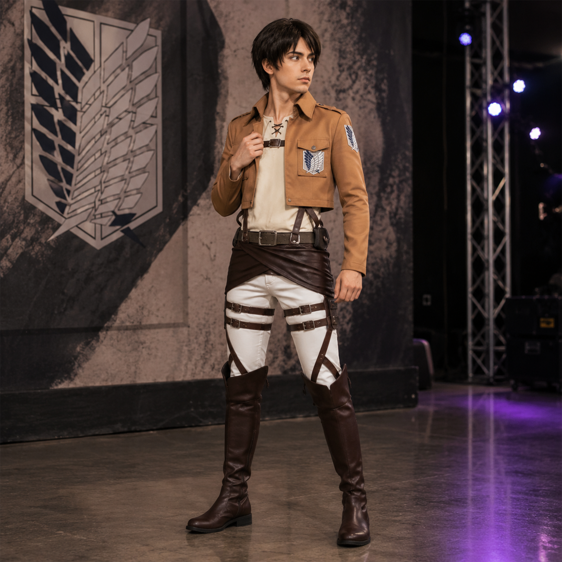 Mikasa Ackerman Eren Yeager Survey Corps Cosplay Jacket Anime Costume Outfit – AOT025