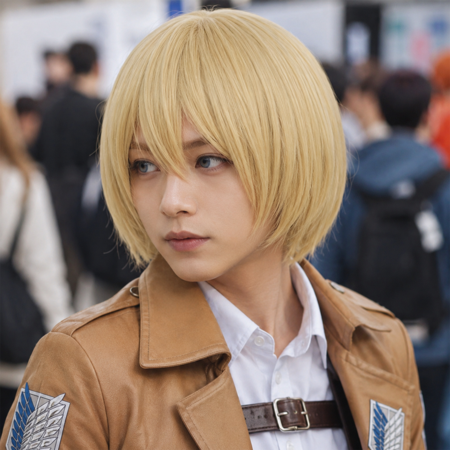Hange Zoe Sasha Blouse Ponytail Cosplay Wig with Claw Clip Anime Hairpiece – AOT017