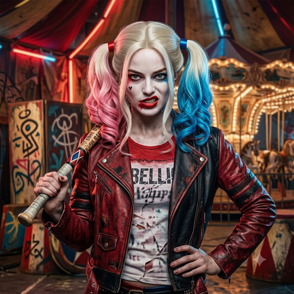 Harley Quinn Cosplay Wig | Split Color Gradient Wig | Inspired by DC's Suicide Squad | DC215 party X party