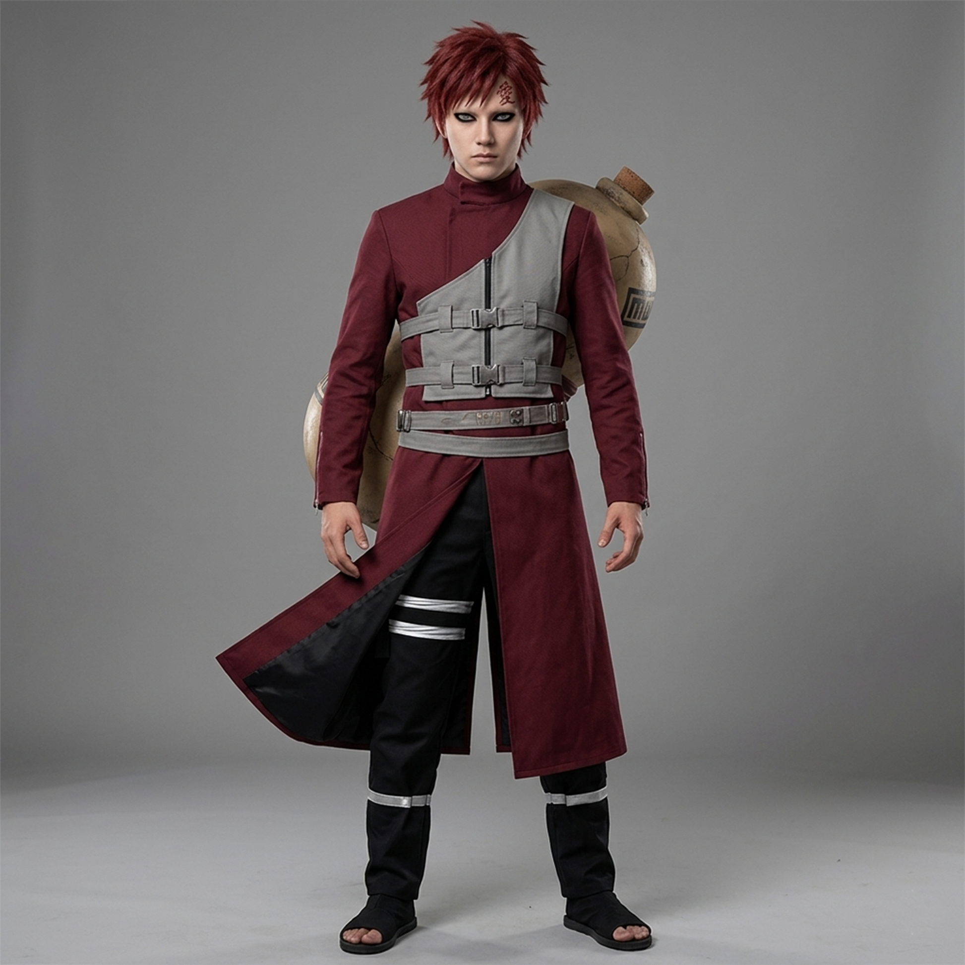 Naruto Gaara of the Sand Full Anime Cosplay Costume Set N006 party X party