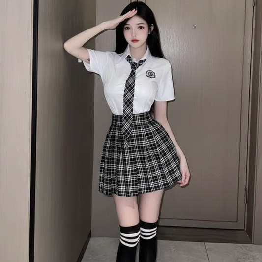 Plus Size "Pure Desire" JK Uniform Set | Curvy Adult Cosplay Skirt Outfit - Fits up to 90kg (C012) party X party