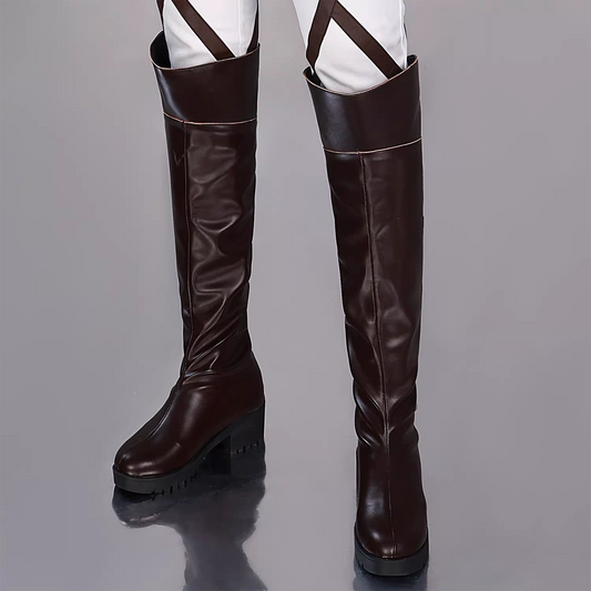 Survey Corps Knee-High Cosplay Boots Anime Footwear for Attack on Titan Costume – AOT007 party X party