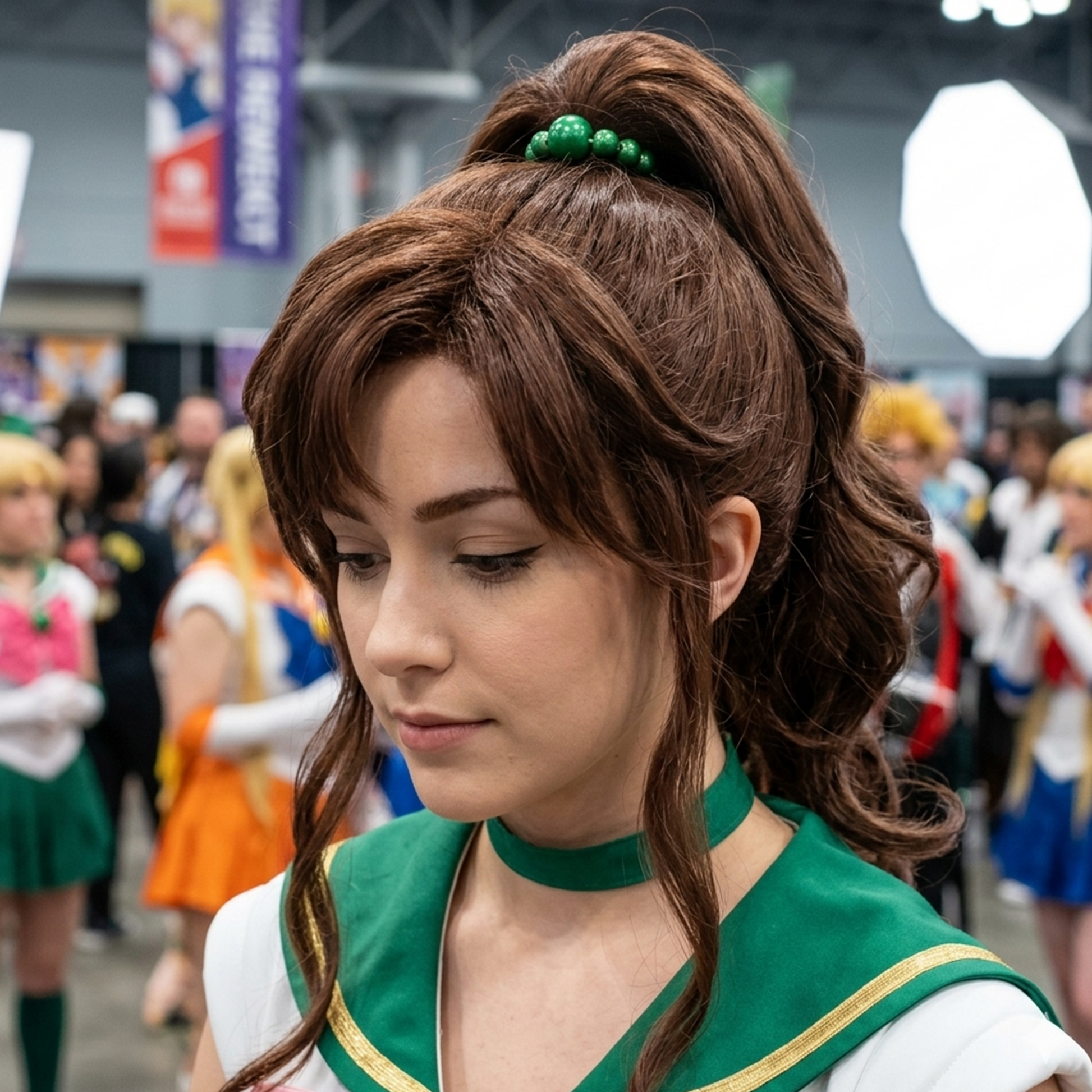 Sailor Moon Makoto Kino Cosplay Wig – Reddish Brown Ponytail SM017 party X party
