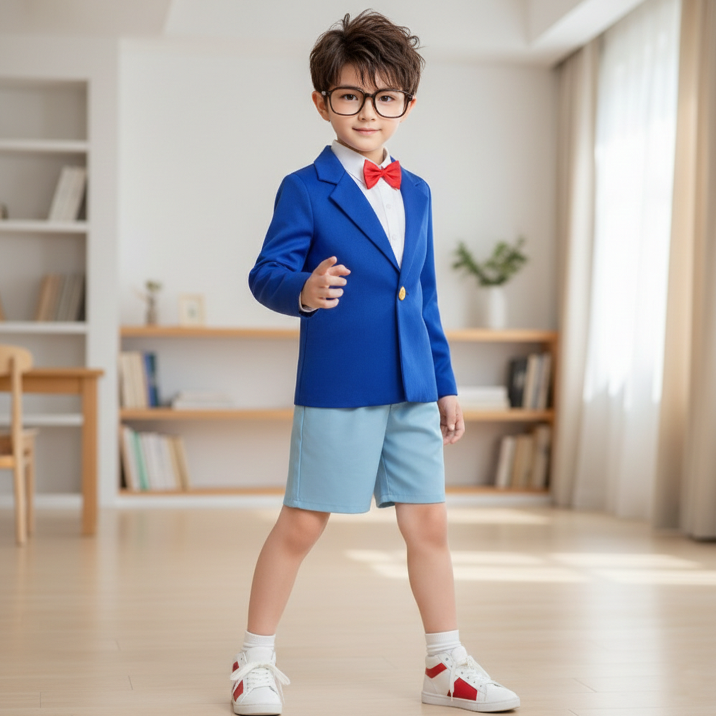 Detective Conan Cosplay Costume | Kudo Shinichi Adult Men’s Set | Children’s Halloween Anime Outfit & School Uniform C068 party X party