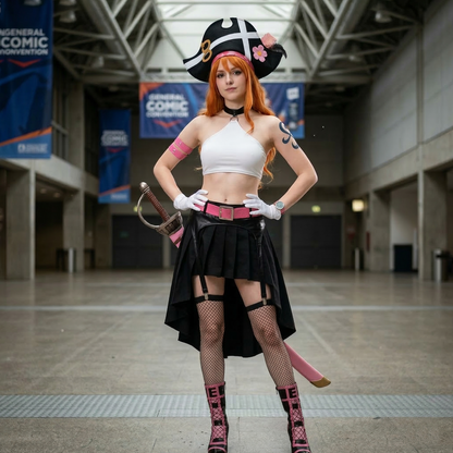 One Piece Movie Theatrical Edition – Nami Full Cosplay Costume Set 0011 party X party