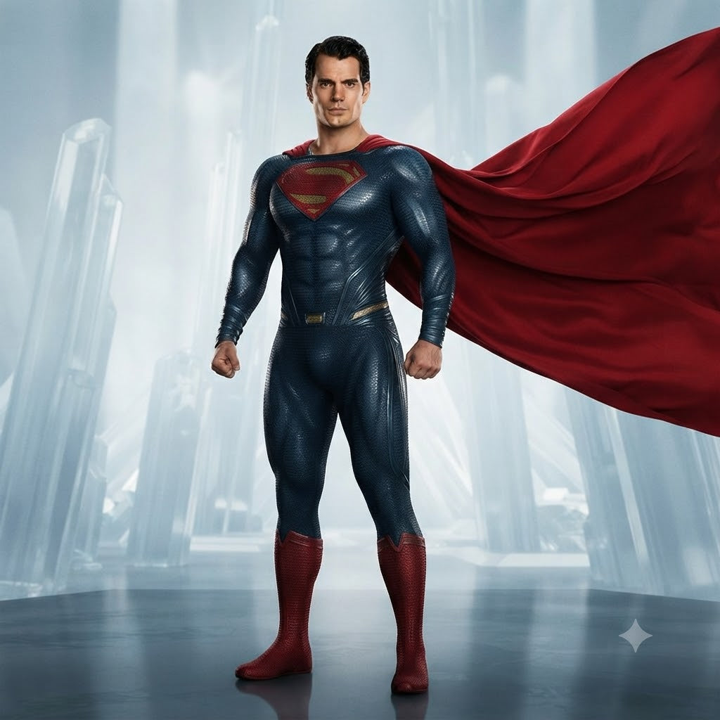 Superman Man of Steel Clark Kent Dark Blue Cosplay Bodysuit Costume – Stage & Halloween Performance | DC017 party X party