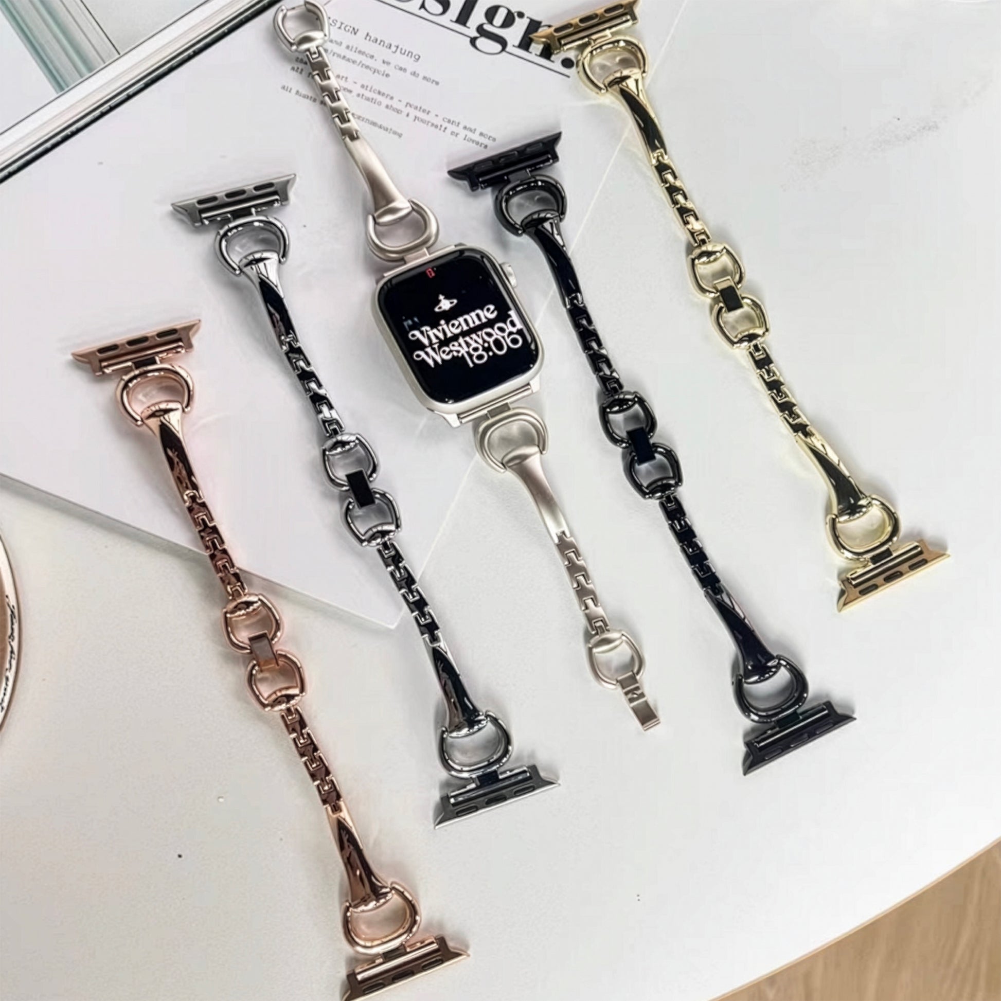 Apple Watch Horseshoe Buckle Metal Strap – Bracelet Style SW-31 party X party