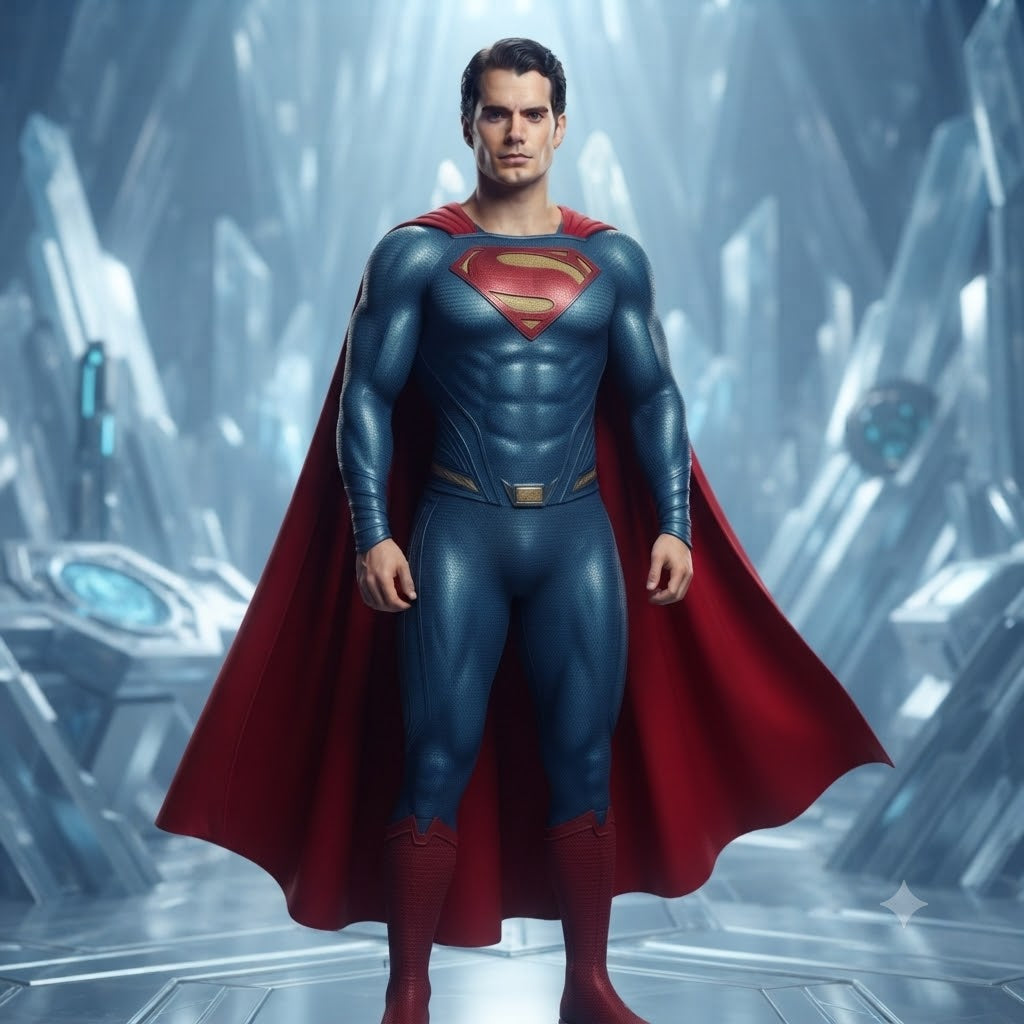 Superman Clark Kent Cosplay Bodysuit with Cape – Hero Performance Halloween Costume | DC002 party X party