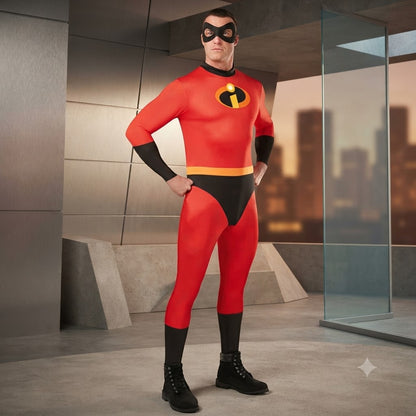 The Incredibles Superman Agent Squad Bodysuit Set – Parent-Child Halloween Cosplay, 3-Piece | DC014 party X party