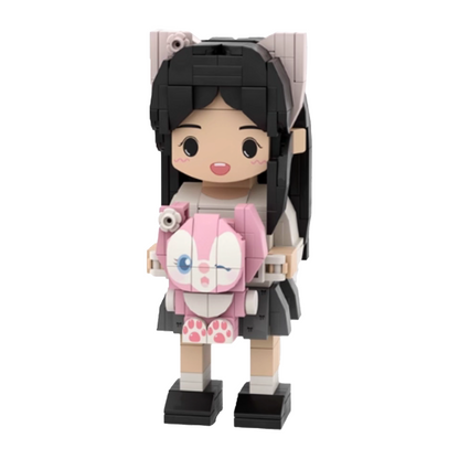 Valentine's Day Custom Photo Portrait Building Block Cartoon Figure Model party X party