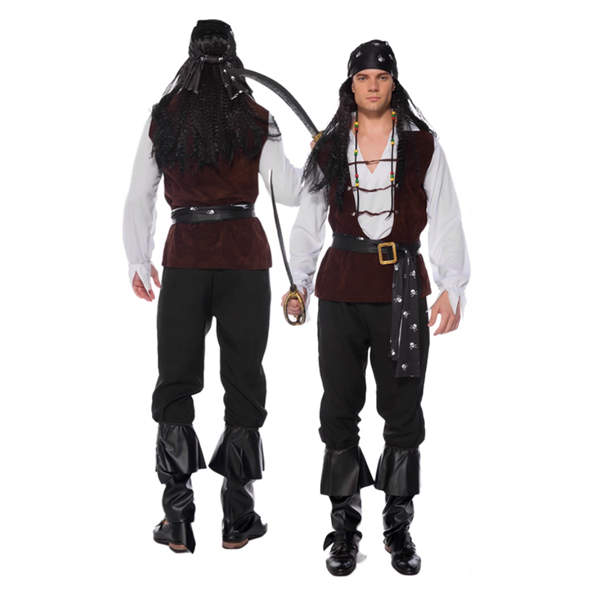 Pirate King: Cosplay Pirate Costume Pirates of the Caribbean Jack Sparrow Outfit party X party