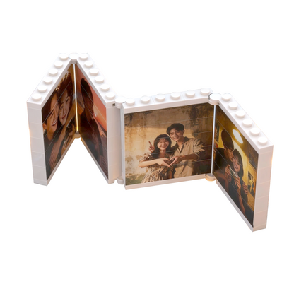 Custom Building Block Photo Puzzle | DIY Interactive Picture Frame & Album | Unique Anniversary or Father's Day Gift | Personalized Wedding Keepsake