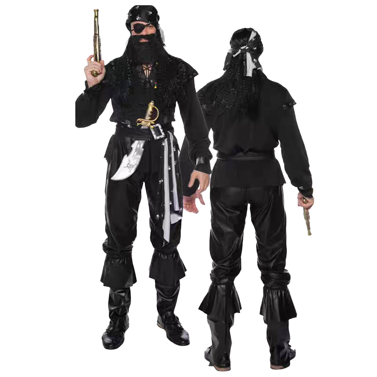 Pirate King: Cosplay Pirate Costume Pirates of the Caribbean Jack Sparrow Outfit party X party