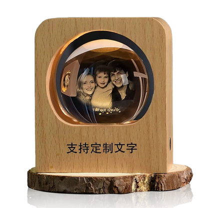Photo DIY Private Custom Crystal Ball Night Light Ornament/Display, Wedding Anniversary Gift for Newlyweds party X party