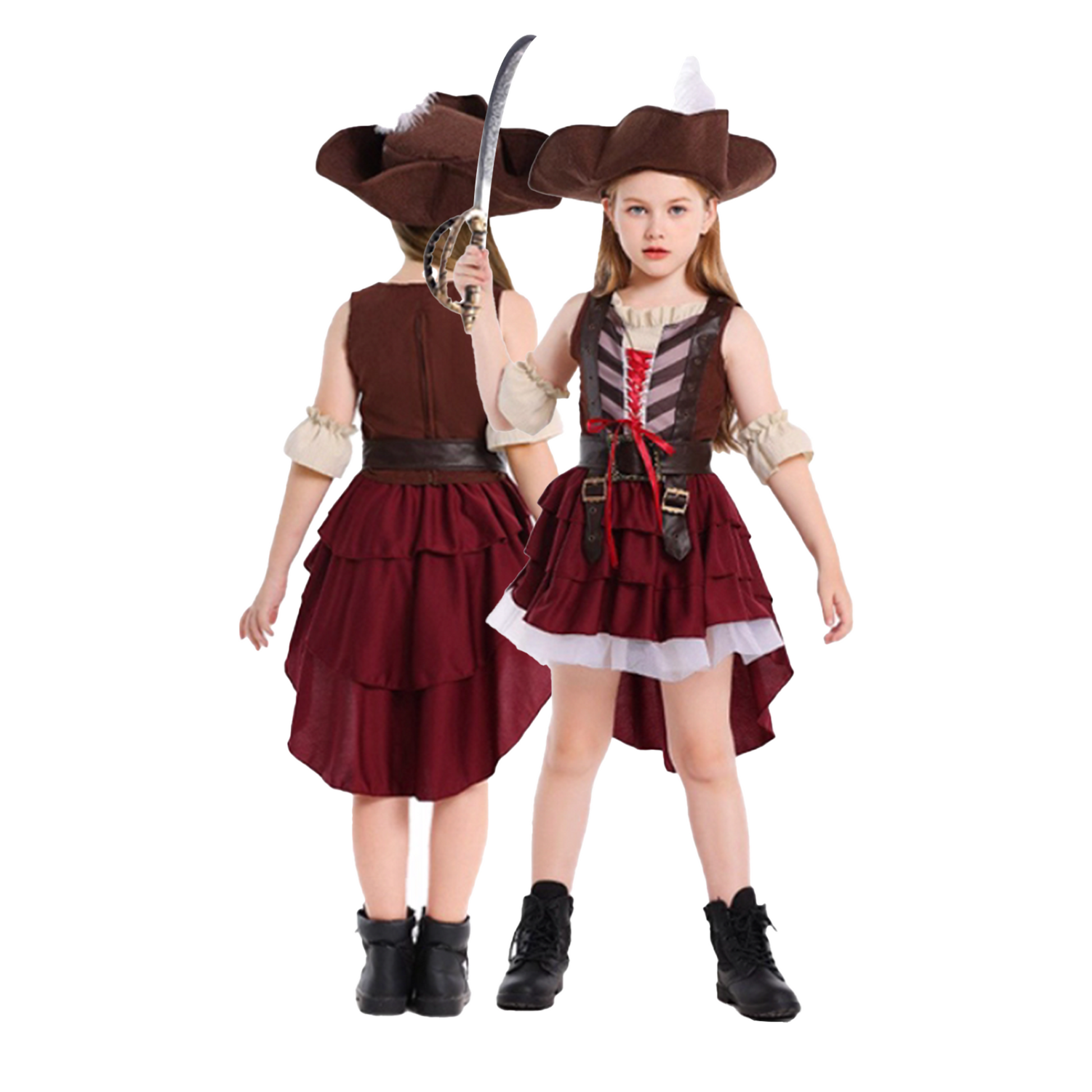 Cosplay Kid Pirate Costume: Pirates of the Caribbean Outfit Boy/Girl party X party